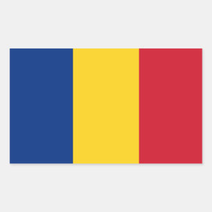 ルーマニア国旗 長方形シール