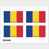 ルーマニア国旗 長方形シール (シート)