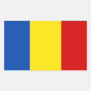 ルーマニア国旗 長方形シール