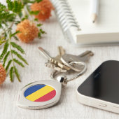 ルーマニア旗 キーホルダー (側面)