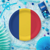 ルーマニア旗 ペーパープレート (パーティー)