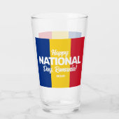 ルーマニア独立記念日ルーマニア国旗 タンブラーグラス (裏面)