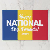 ルーマニア独立記念日ルーマニア国旗 ペーパーパッド (正面)