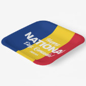 ルーマニア独立記念日ルーマニア国旗 ペーパープレート (傾斜あり)