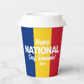 ルーマニア独立記念日ルーマニア国旗 紙コップ (裏面)