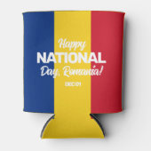 ルーマニア独立記念日ルーマニア国旗 缶クーラー (正面)