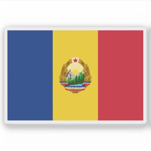 ルーマニア社会主義共和国国旗（1965年～1989年） シール (正面)