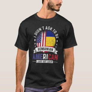 ルーマニア系アメリカ国旗プライドルーマニアFl Tシャツ