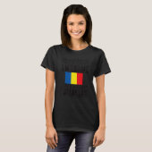 ルーマニア素晴らし国旗ルーマニアのルーツ Tシャツ (正面フル)