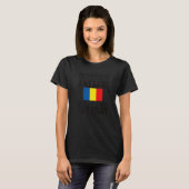 ルーマニア素晴らし国旗ルーマニアのルーツ Tシャツ (正面フル)