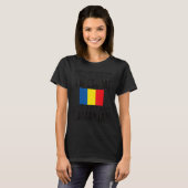 ルーマニア素晴らし国旗ルーマニアのルーツ Tシャツ (正面フル)