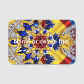 ルーマニア色の名前タグ 名札 (正面)