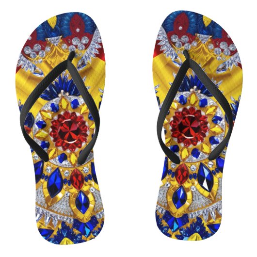 ルーマニア色の大人のスリムストラップ ビーチサンダル (ソール)