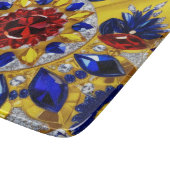 ルーマニア色の小さなガラス板 カッティングボード (角)