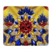 ルーマニア色の小さなガラス板 カッティングボード (正面)