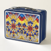 ルーマニア色の金属ステンレスランチボックス メタルランチボックス (裏面)