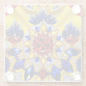 ルーマニア色ガラスのコースター ガラスコースター (裏面)