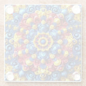 ルーマニア色ガラスのコースター ガラスコースター (裏面)