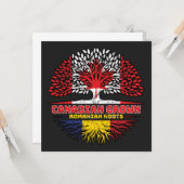 ルーマニア語ルーマニア語カナダの木のルーツ国旗 カード (正面/裏面インサイチュ)