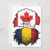 ルーマニア語ルーマニア語カナダの木のルーツ国旗 招待状 (正面)