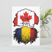 ルーマニア語ルーマニア語カナダの木のルーツ国旗 招待状 (スタンド正面)