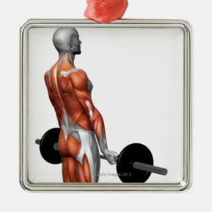 ルーマニア語Deadlift メタルオーナメント