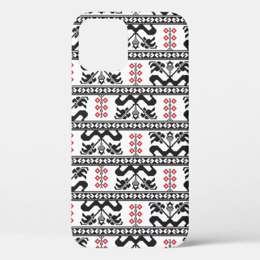 ルーマニア貿易にインスパイアよるシームレスなパターンデザイン Case-Mate iPhoneケース (裏面)