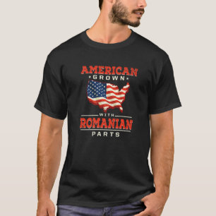 ルーマニア部品の米産愛国心ルーマニア Tシャツ