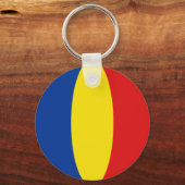 ルーマニア魚目国旗のキーチェーン キーホルダー (正面)