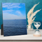 ルーマニア黒海の静けさ – カモメと青空のプリント フォトプラーク (側面)