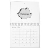 ルーマニア3Dマップ カレンダー (1月 2026)