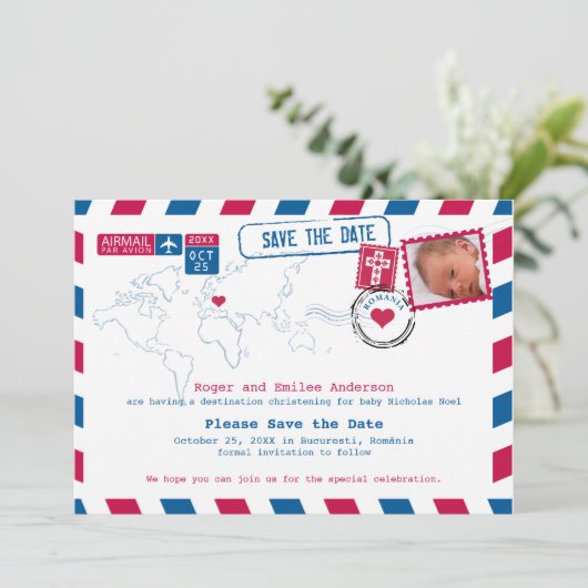 ルーマニア《キリスト教》洗礼式や命名式バプテスムザデイト セーブザデート (スタンド正面)