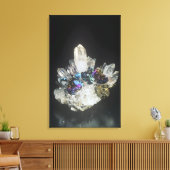 ルーマニア,クォーツのカルコパイライト キャンバスプリント (インサイチュ (リビング))