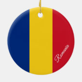 ルーマニア クリスマス オブジェ ルーマニア国旗 セラミックオーナメント (裏面)