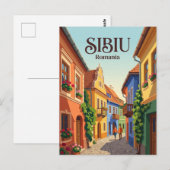 ルーマニア シビウの路地 ポストカード (正面/裏面)