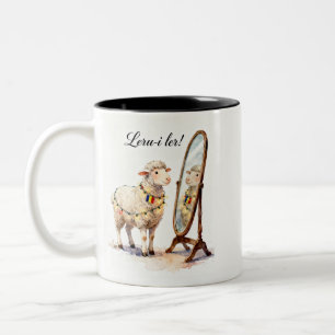 ルーマニア・ディアスポラの休日の“Leru-i Ler Sheep”ギフト ツートーンマグカップ