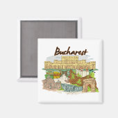 ルーマニア，ブカレスト マグネット (正面/裏面)