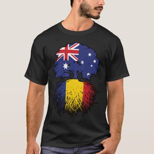 ルーマニアAustralianオーストラリアの木の根 Tシャツ (正面)