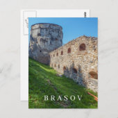 ルーマニアBrasov時計塔ビューハガキ ポストカード (正面/裏面)
