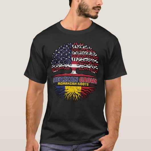 ルーマニアUSアメリカ合衆国アメリカ統一された州 Tシャツ (正面)