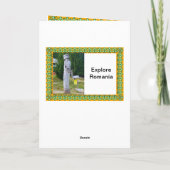 『ルーマニ考えるア』、木彫彫刻 カード (裏面)