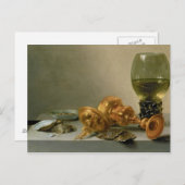 ルーマーとギルトカップを持つ静物人生 ポストカード (正面/裏面)