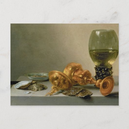 ルーマーとギルトカップを持つ静物人生 ポストカード (正面)
