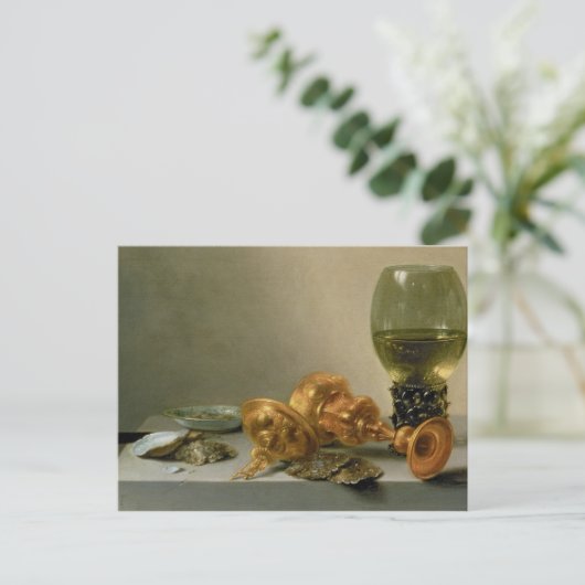 ルーマーとギルトカップを持つ静物人生 ポストカード (スタンド正面)