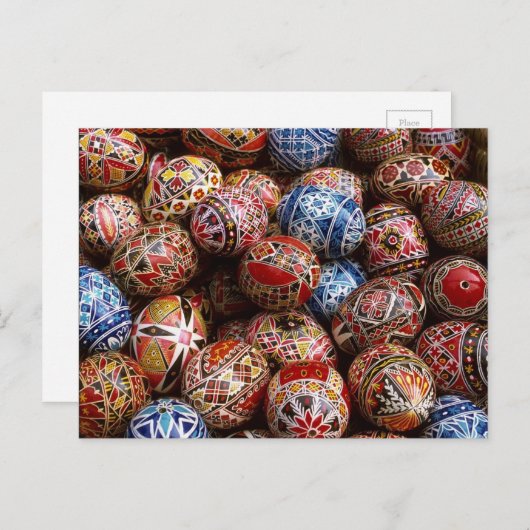 ルーマ伝統的ニアイースターエッグ シーズンポストカード (正面/裏面)