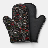 ルーマ伝統的ニアピッチャー（カラー/黒） 鍋つかみ (正面/裏面)