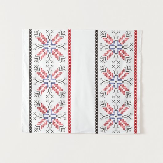 ルーマ伝統的ニアフォークアートモティーフルーマニア1 タペストリー (正面(横))