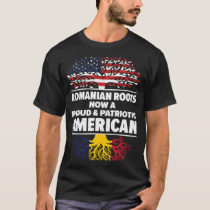 ルーマ生まれニアルーマニア米国市民権 Tシャツ