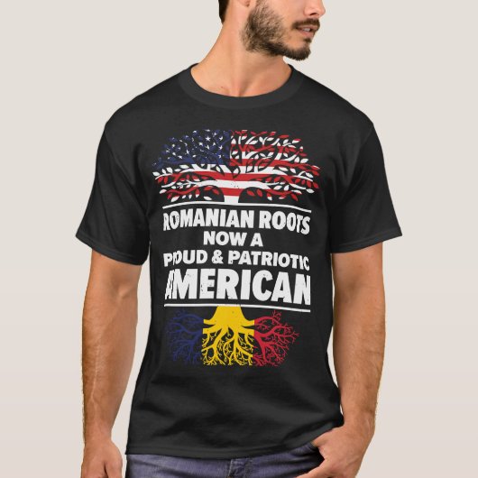 ルーマ生まれニアルーマニア米国市民権 Tシャツ (正面)