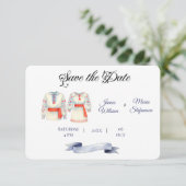 ルーマ素朴ニ結婚アの伝統的フォークコスチューム セーブザデート (スタンド正面)